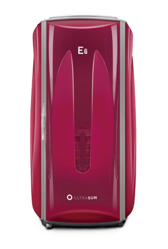 Ultrasun E6 sunbed in Fancy Red Metallic 