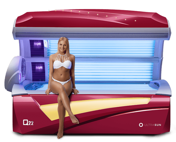 Ultrasun Q22 sunbed in Fancy Red Metallic